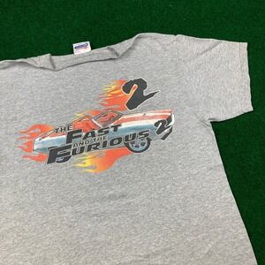 Vintage Fast And Furious 2 Shirt Mens M Gray 2002 Film Crew Miami Movie Promo